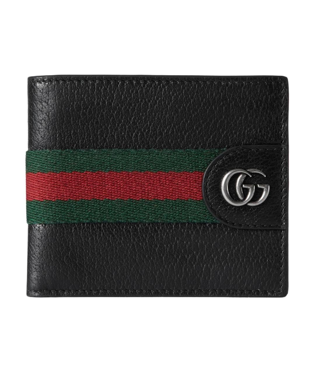 GUCCI Черный кожаный кошелек, фото 1