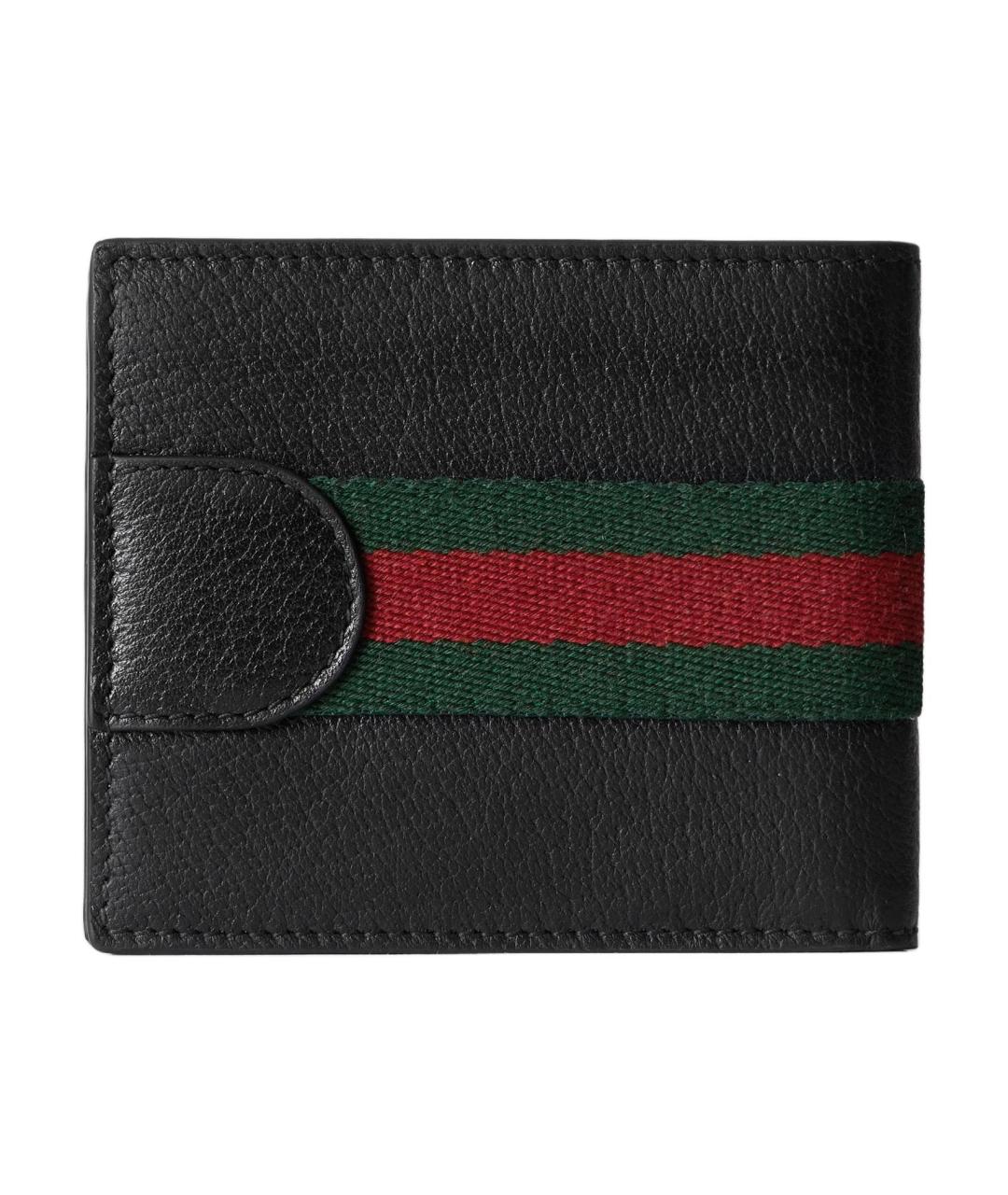 GUCCI Черный кожаный кошелек, фото 3