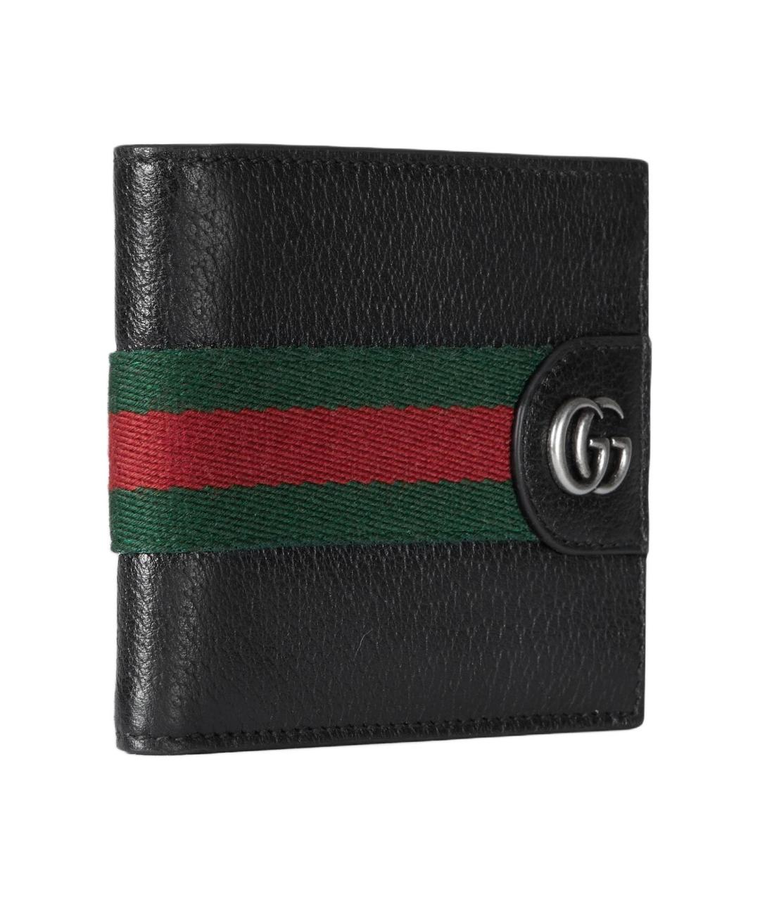 GUCCI Черный кожаный кошелек, фото 2