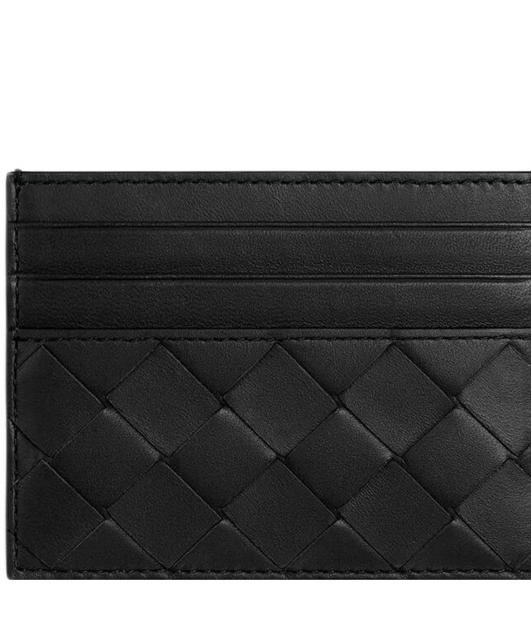 BOTTEGA VENETA Черный кожаный кардхолдер, фото 2