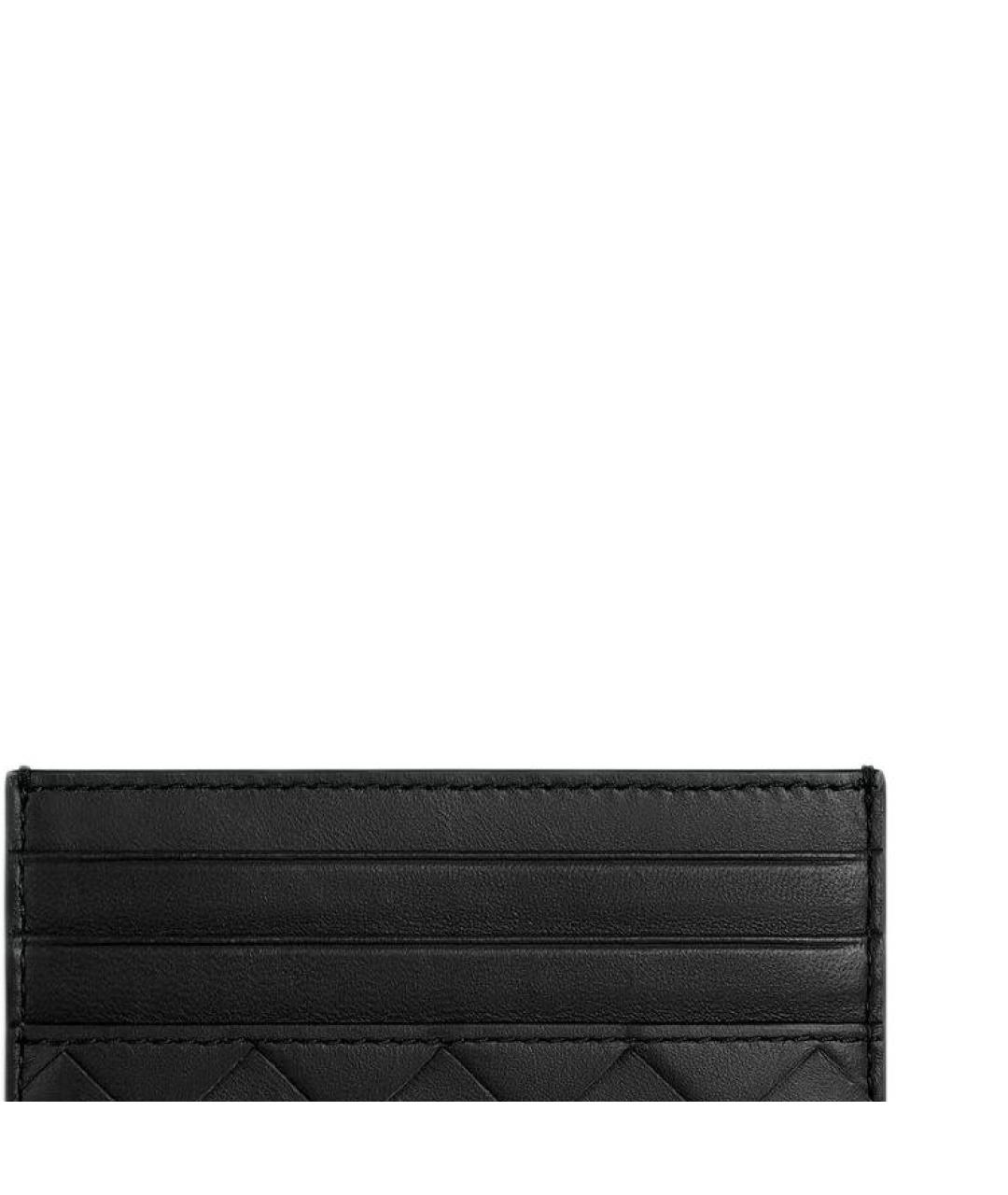 BOTTEGA VENETA Черный кожаный кардхолдер, фото 3