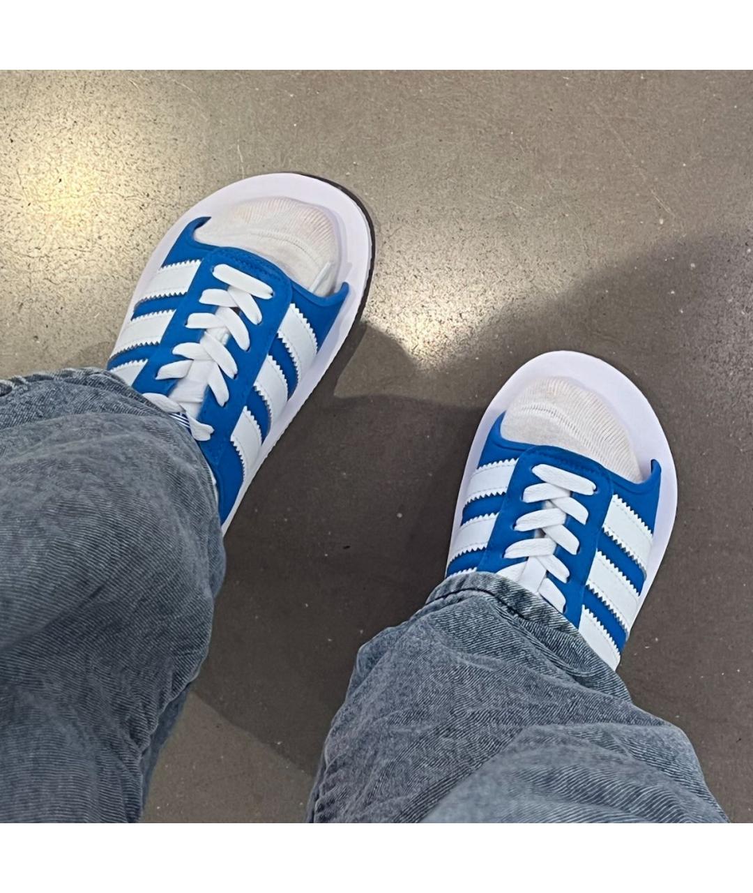 ADIDAS Синие шлепанцы, фото 8