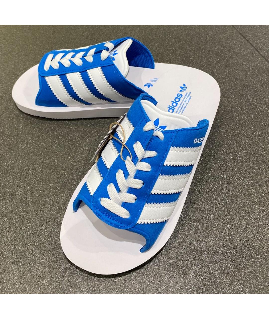 ADIDAS Синие шлепанцы, фото 5