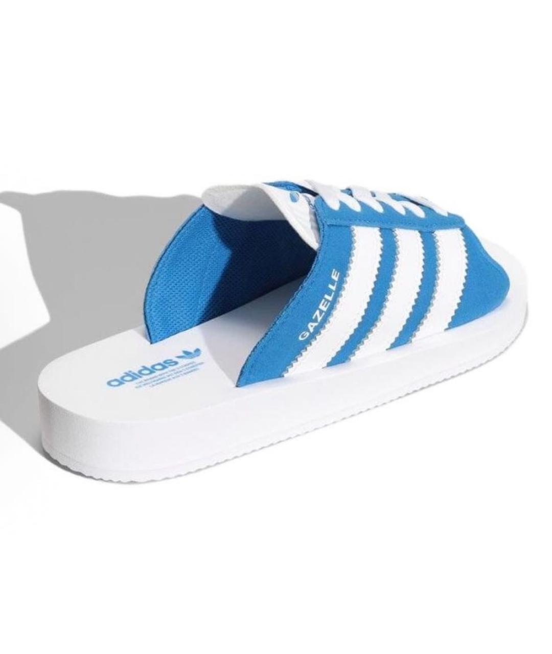 ADIDAS Синие шлепанцы, фото 4
