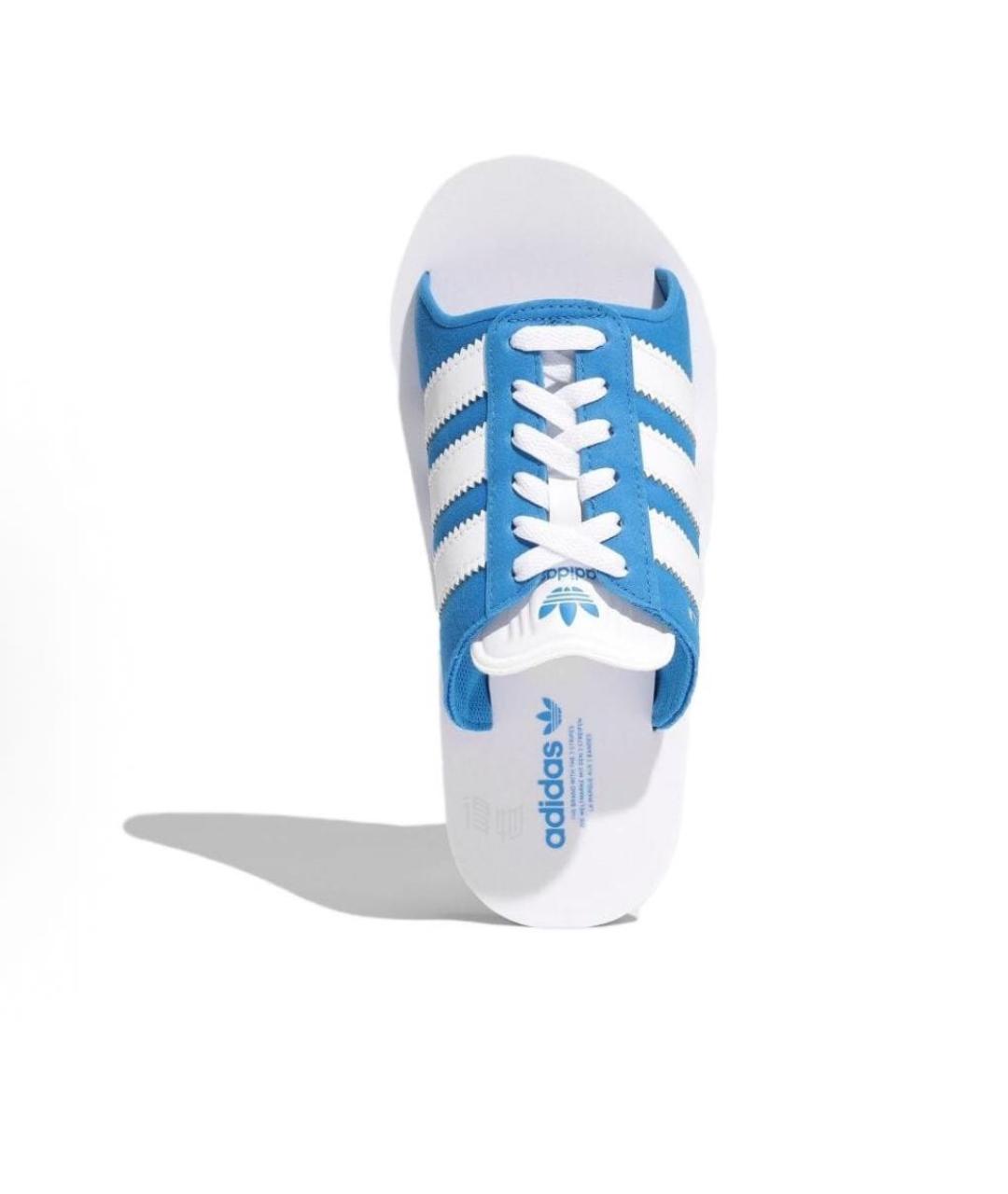 ADIDAS Синие шлепанцы, фото 3
