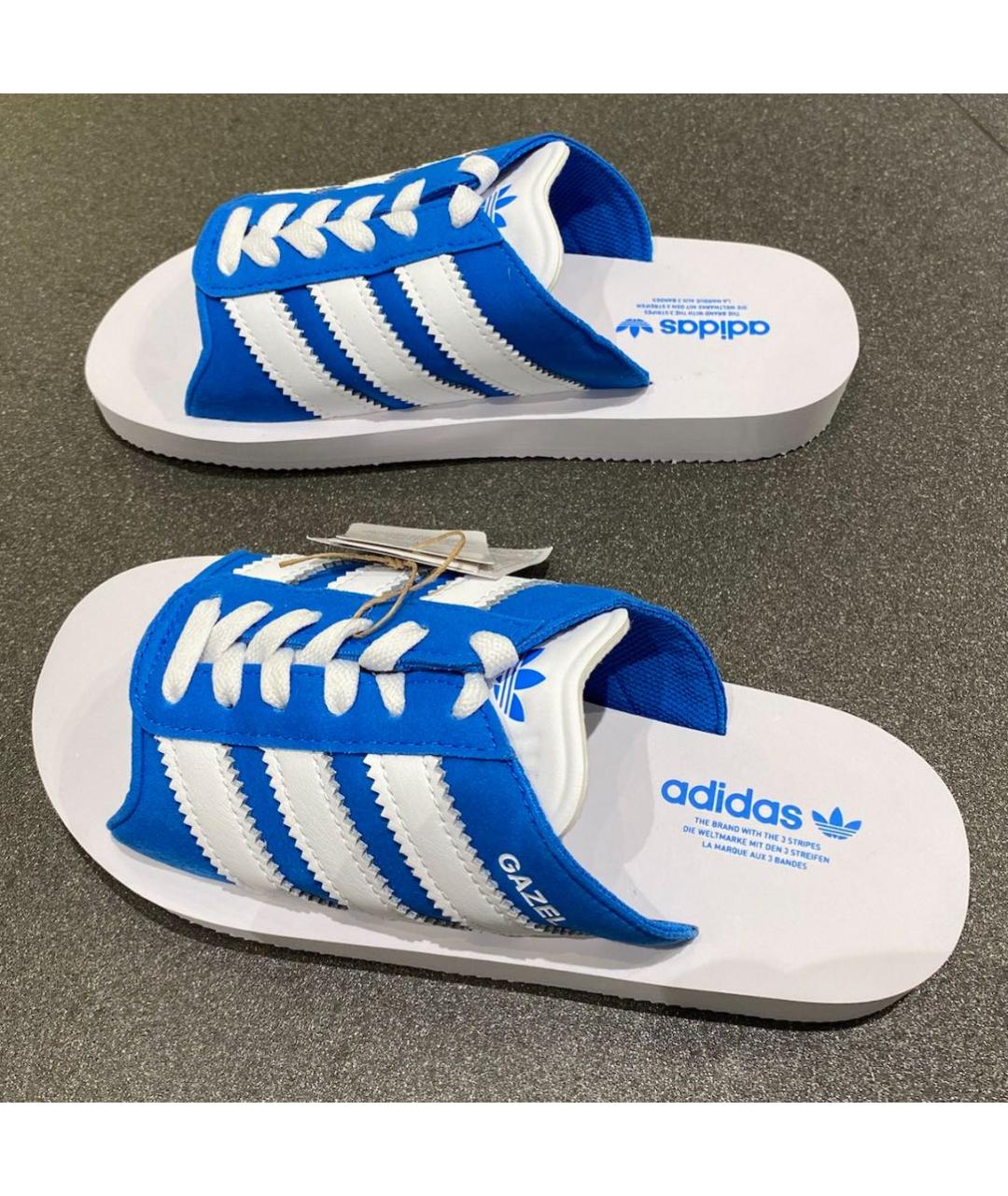 ADIDAS Синие шлепанцы, фото 6