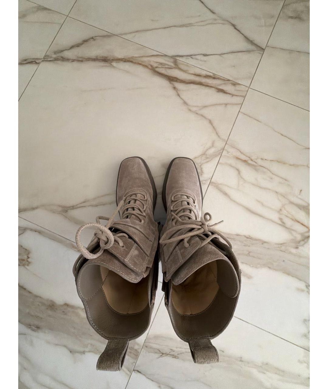 JIMMY CHOO Серые замшевые ботинки, фото 3