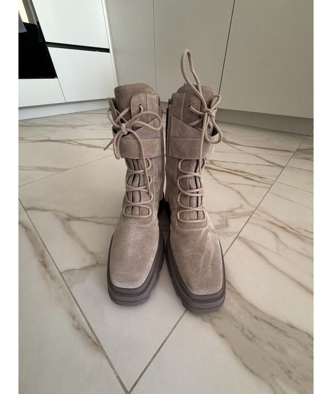 JIMMY CHOO Серые замшевые ботинки, фото 2