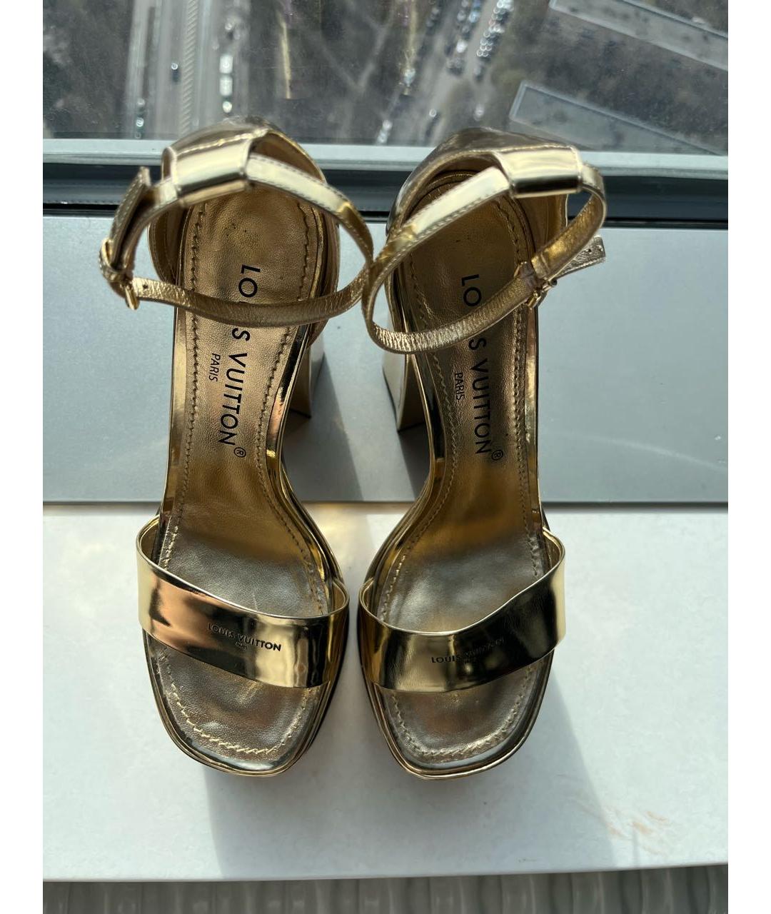 LOUIS VUITTON Золотые туфли, фото 2