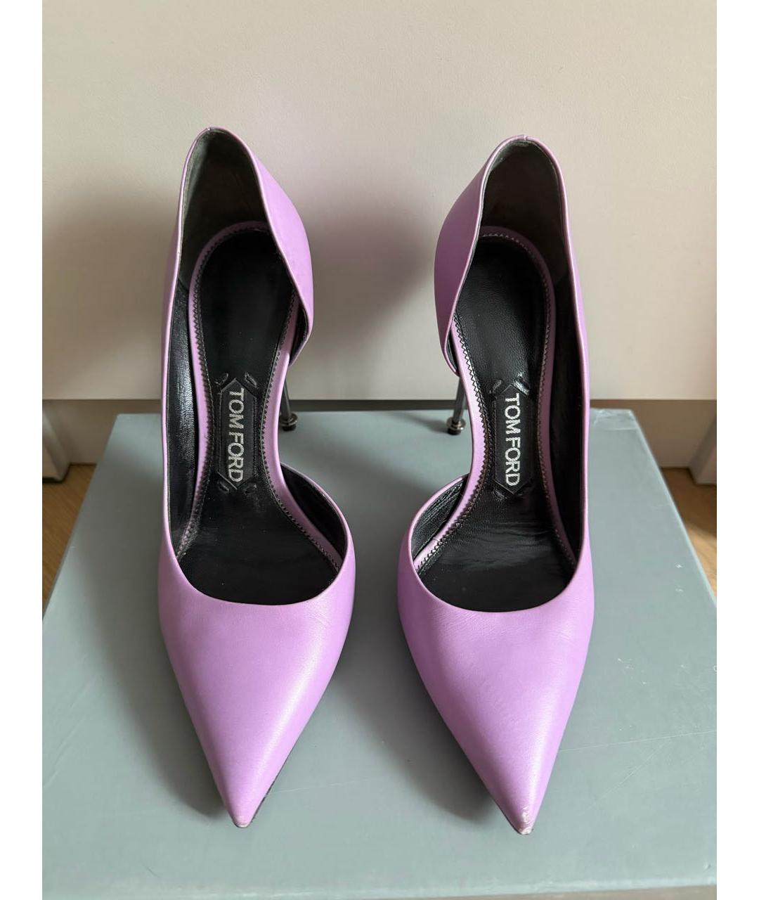 TOM FORD Фиолетовые кожаные туфли, фото 2
