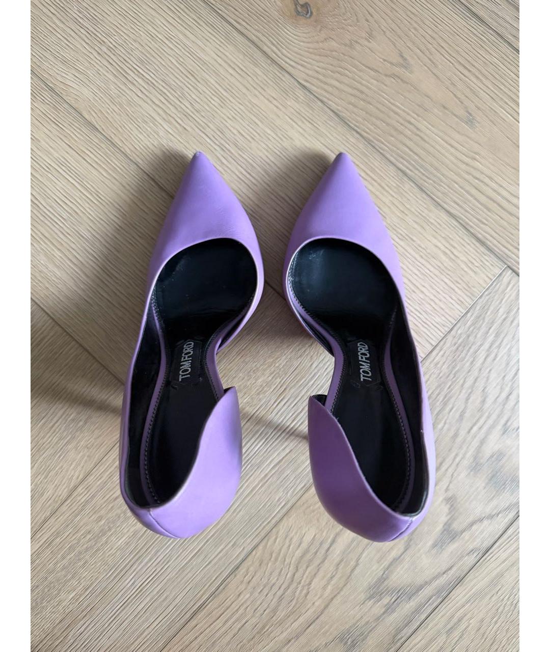 TOM FORD Фиолетовые кожаные туфли, фото 3