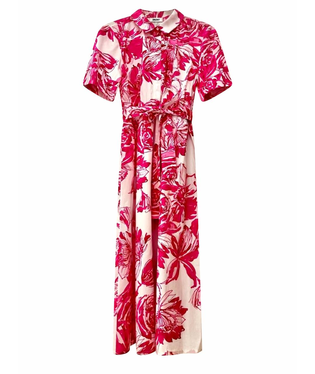 DKNY Мульти хлопковое повседневное платье, фото 1