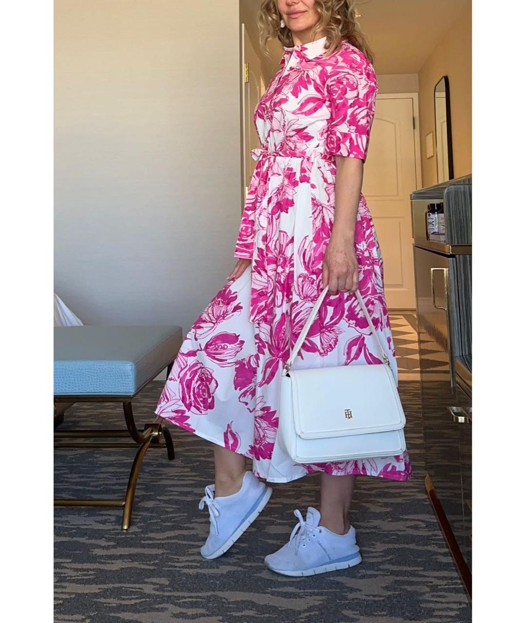 DKNY Мульти хлопковое повседневное платье, фото 5