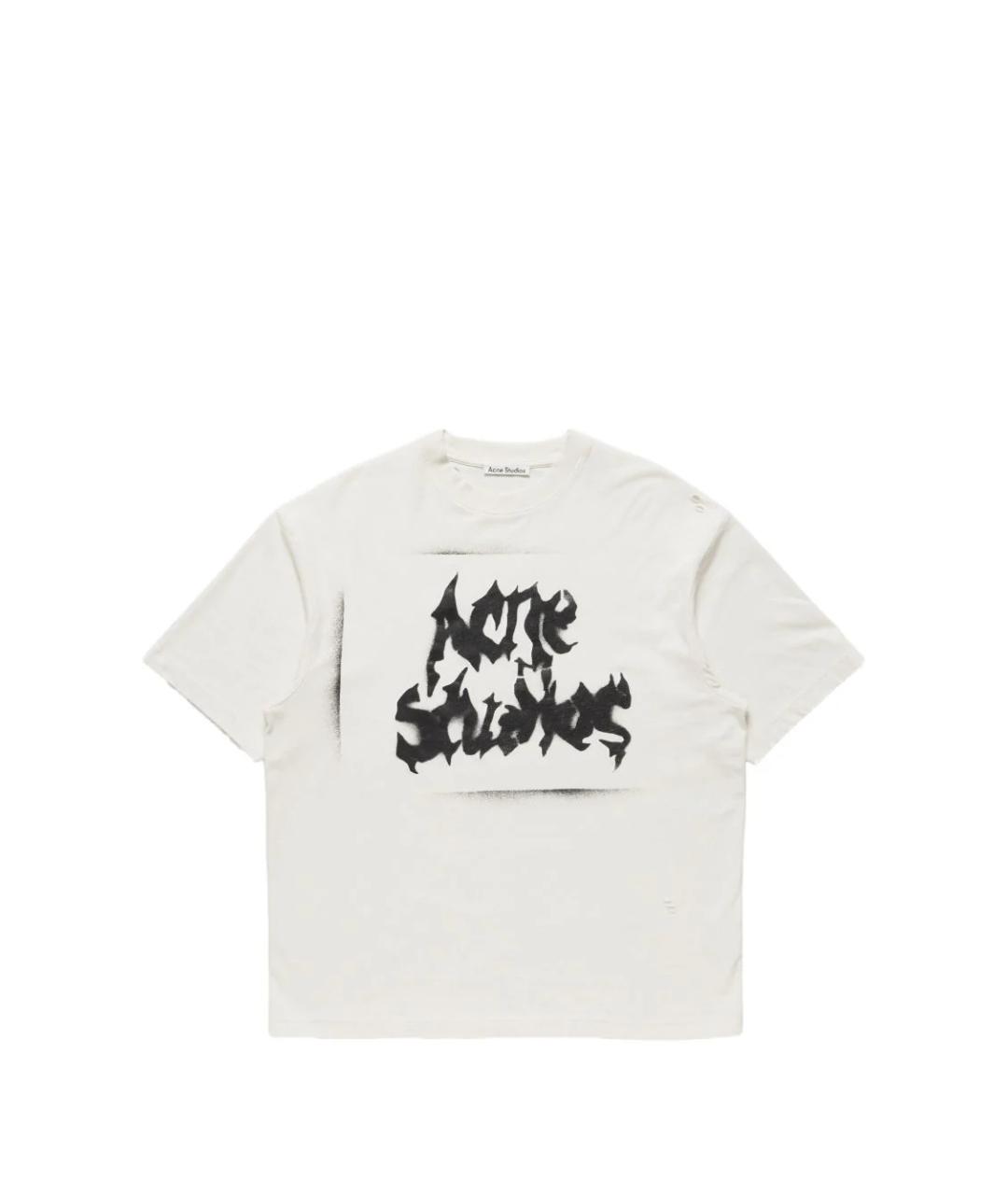 ACNE STUDIOS Белая хлопковая футболка, фото 1