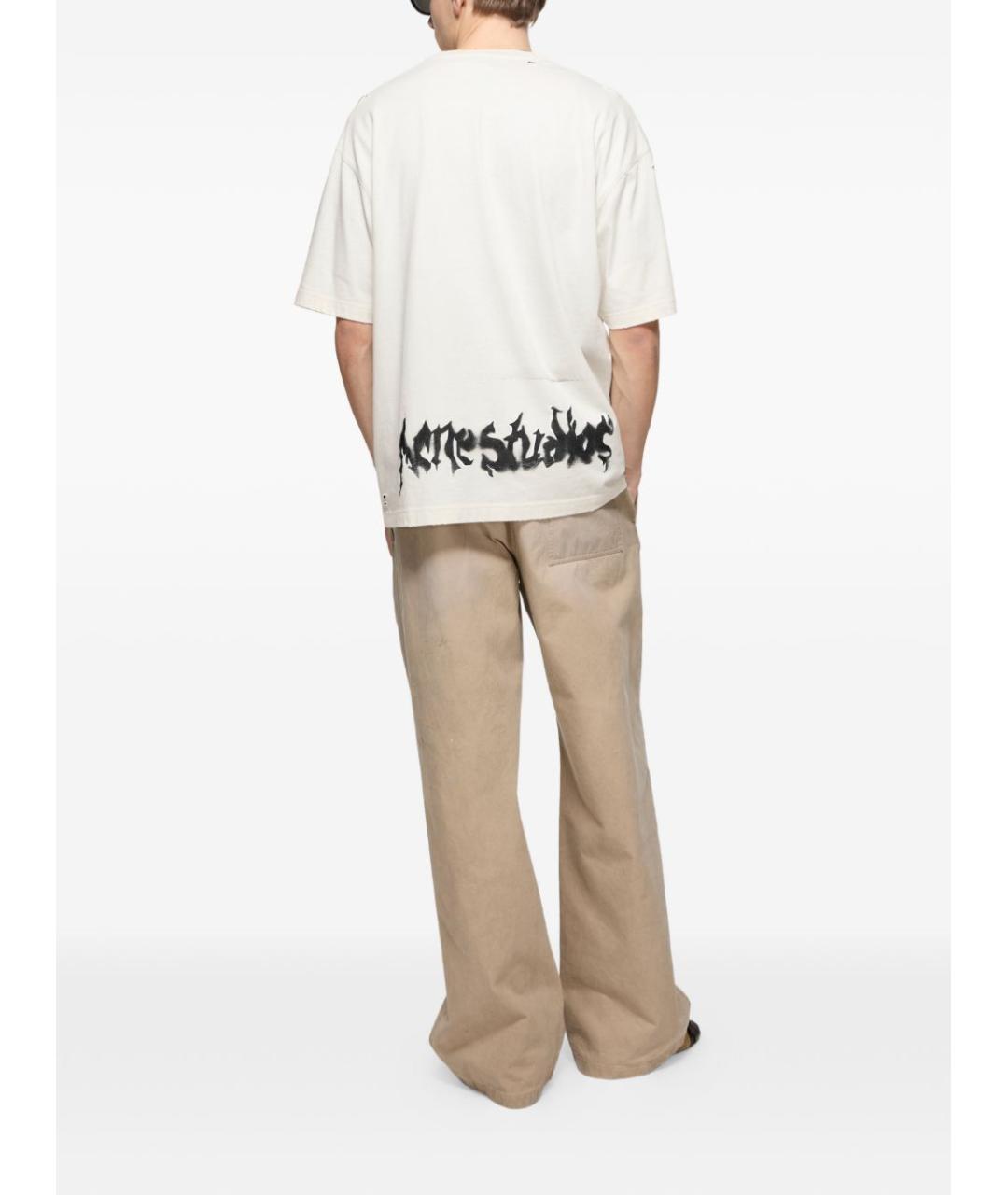 ACNE STUDIOS Белая хлопковая футболка, фото 3