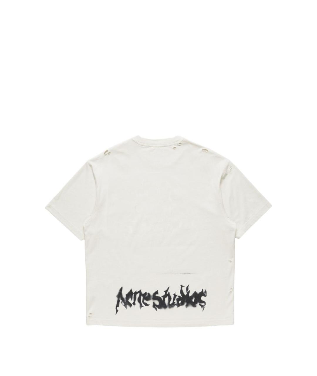 ACNE STUDIOS Белая хлопковая футболка, фото 2
