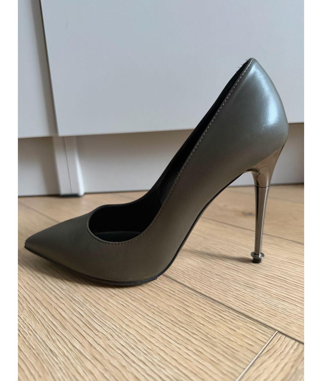 TOM FORD Хаки кожаные туфли, фото 8