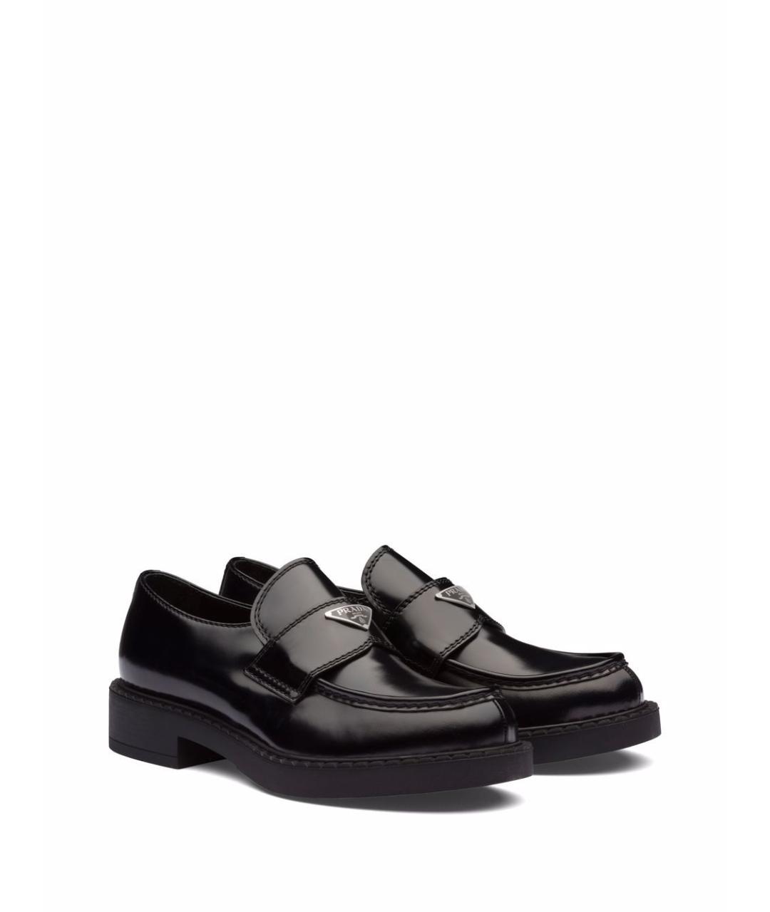 PRADA Черные кожаные лоферы, фото 4