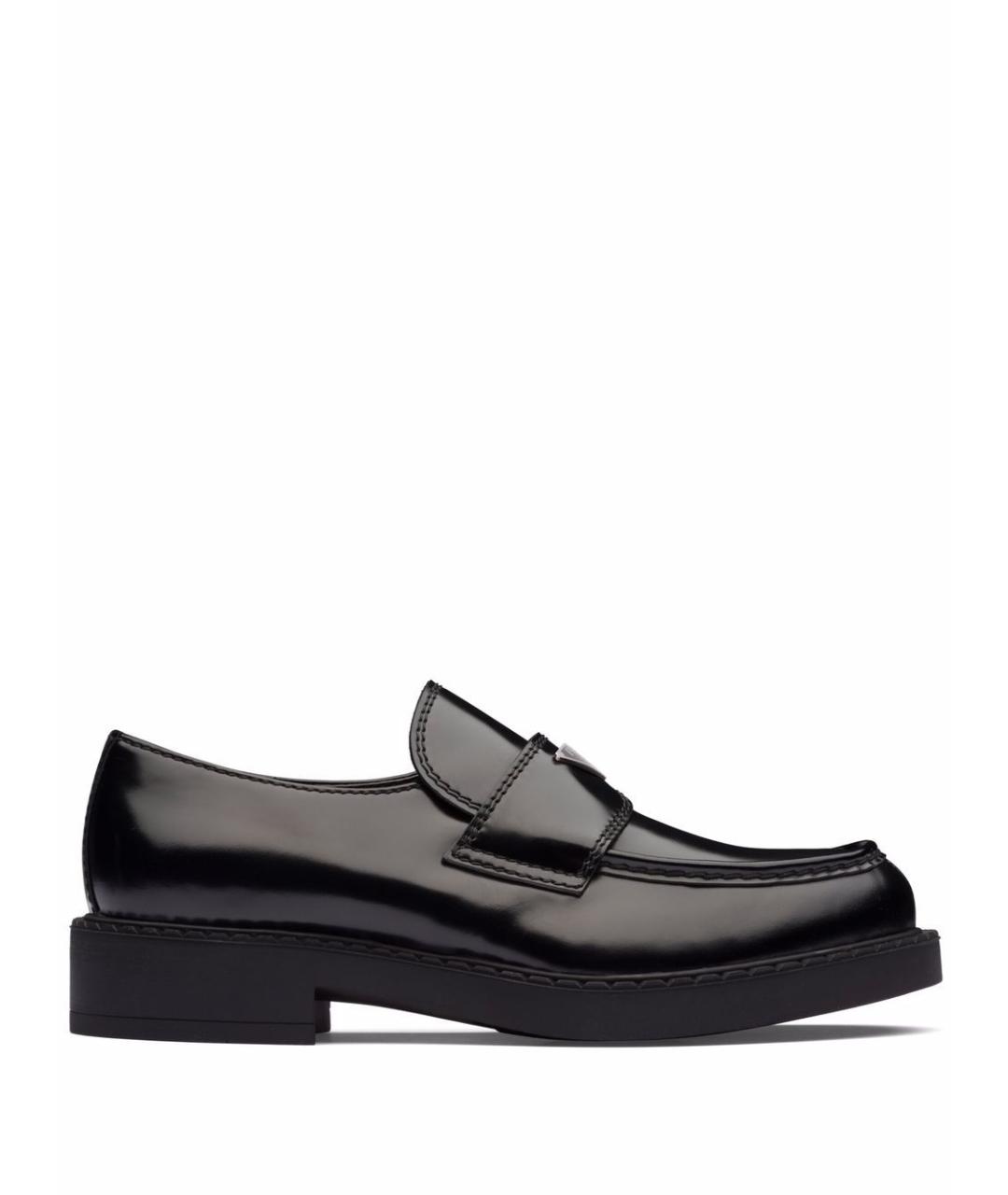 PRADA Черные кожаные лоферы, фото 1