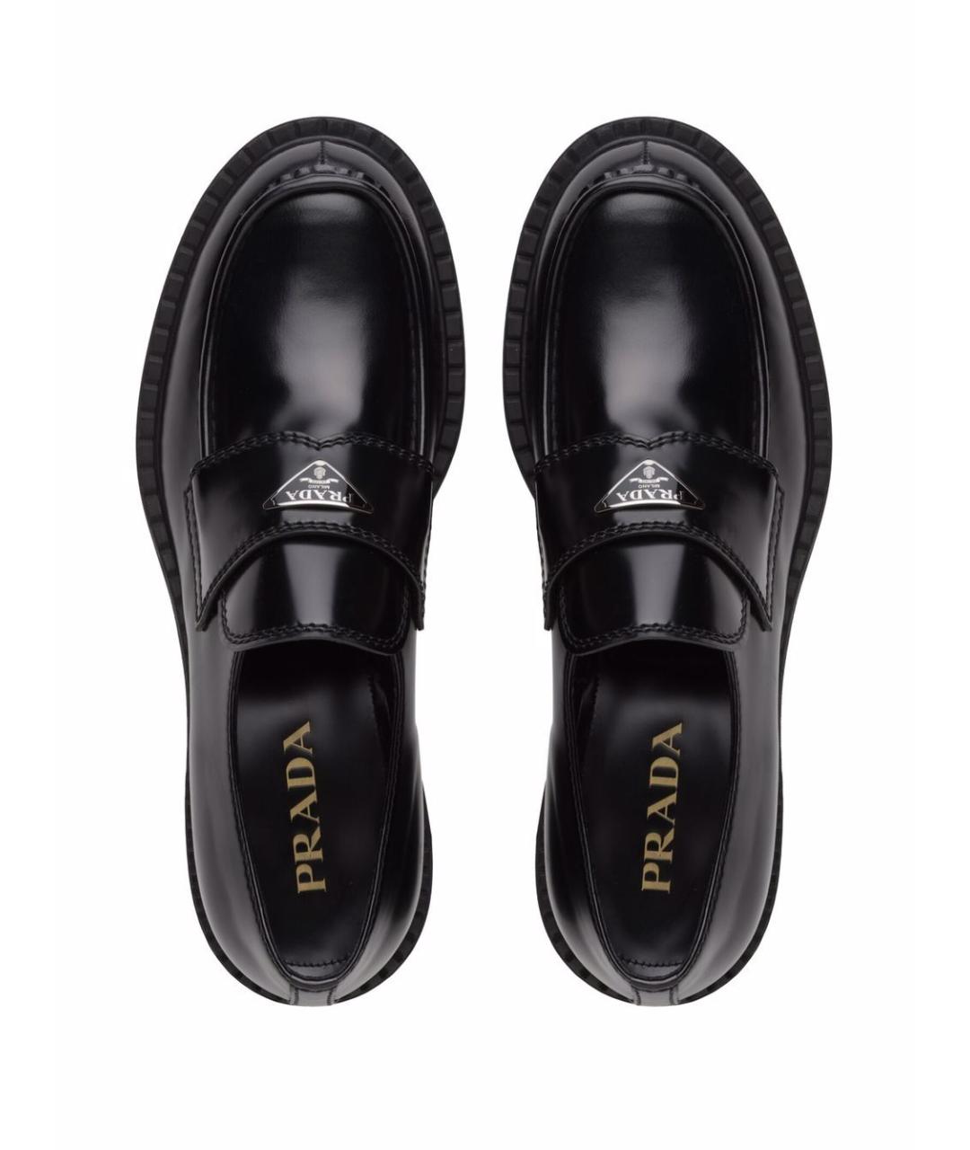 PRADA Черные кожаные лоферы, фото 5