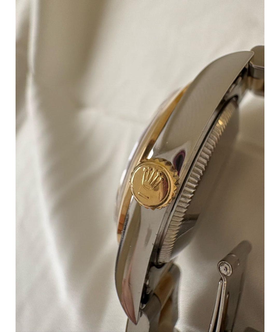ROLEX Антрацитовые часы из желтого золота, фото 2