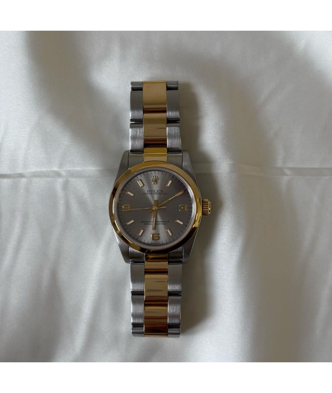 ROLEX Антрацитовые часы из желтого золота, фото 6