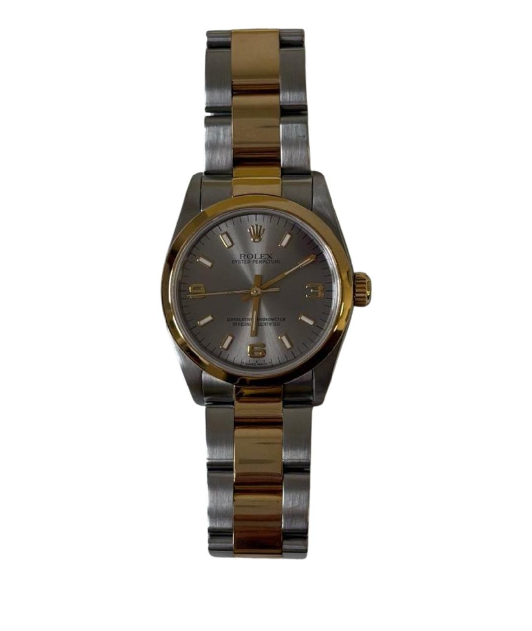 ROLEX Антрацитовые часы из желтого золота, фото 1