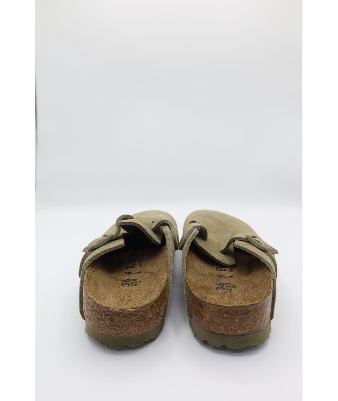 BIRKENSTOCK Зеленые замшевые сандалии, фото 4