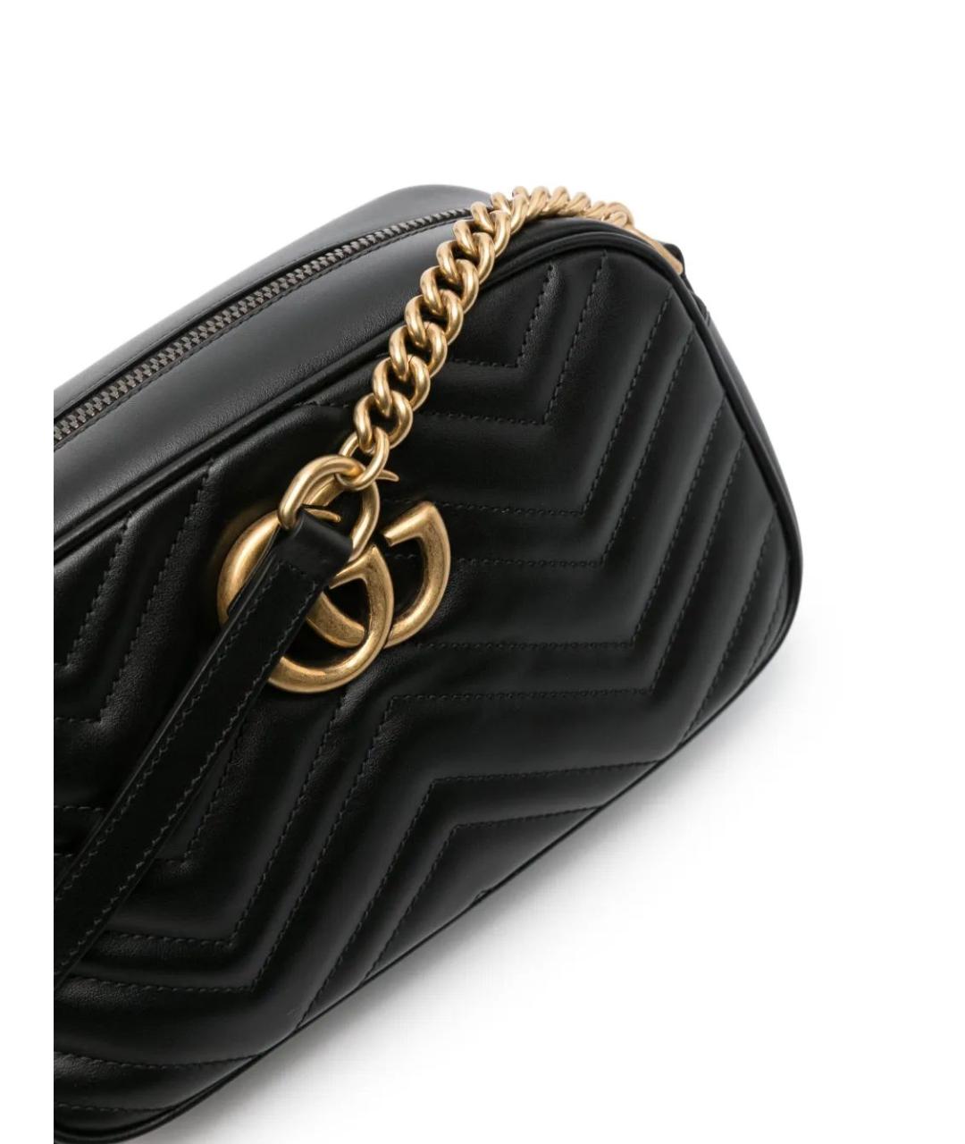 GUCCI Черная кожаная сумка через плечо, фото 4