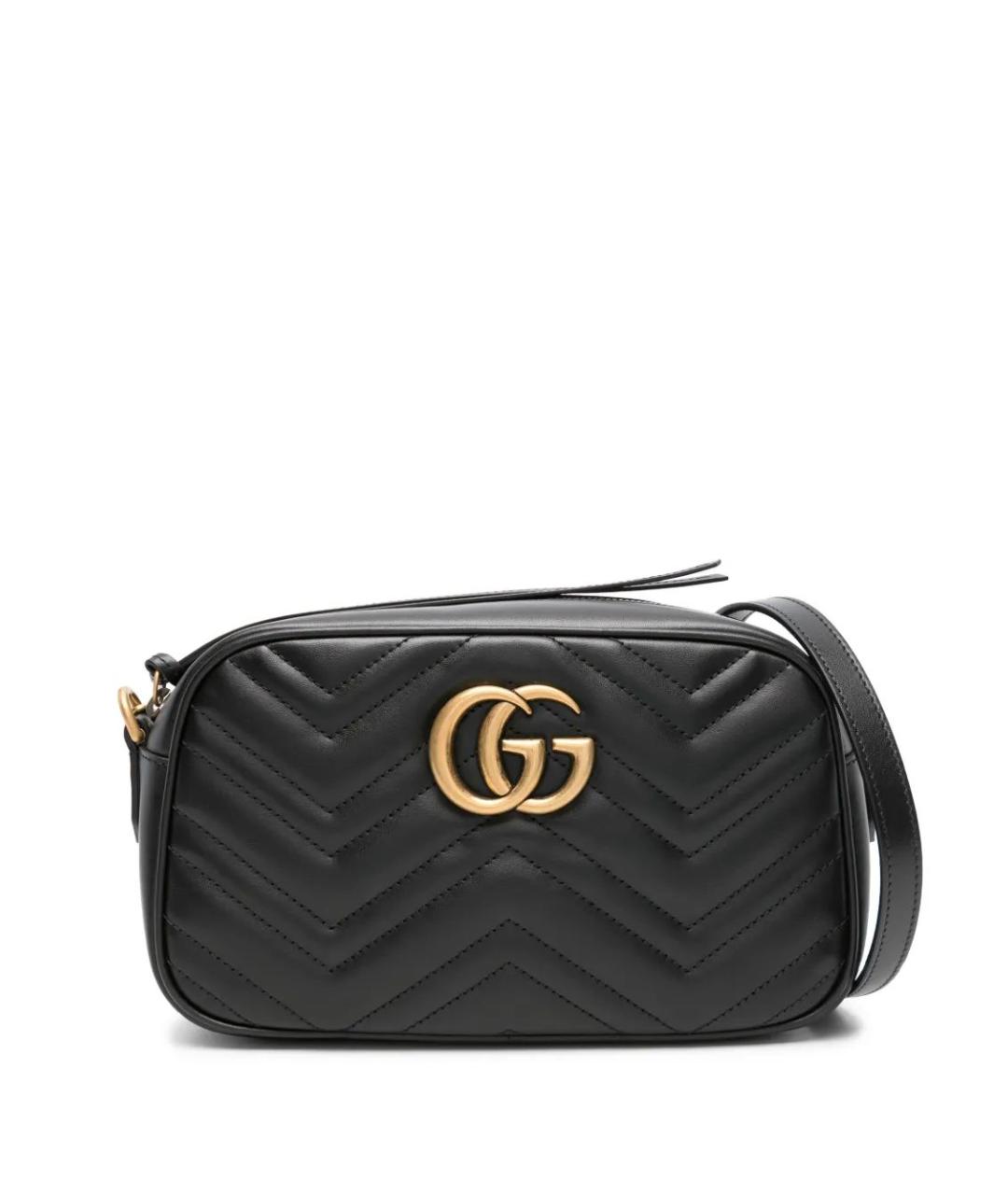GUCCI Черная кожаная сумка через плечо, фото 1