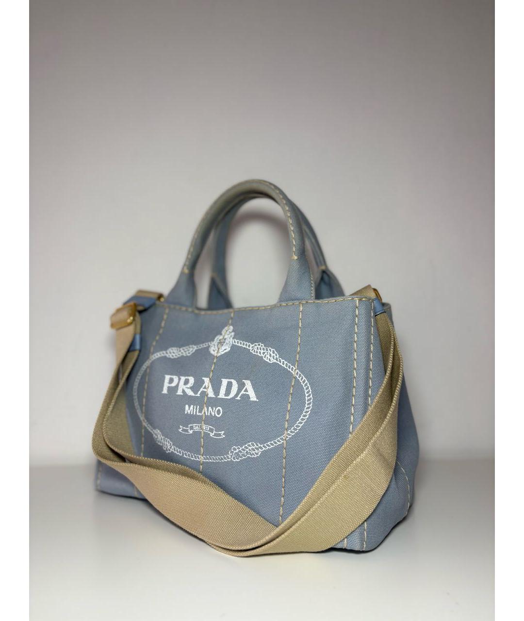 PRADA Голубая сумка тоут, фото 2