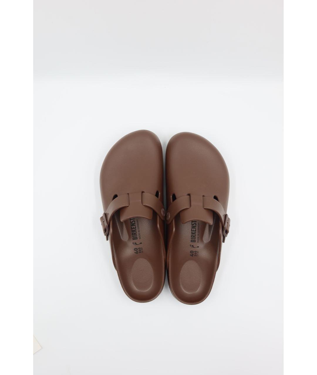 BIRKENSTOCK Коричневые резиновые сандалии, фото 5