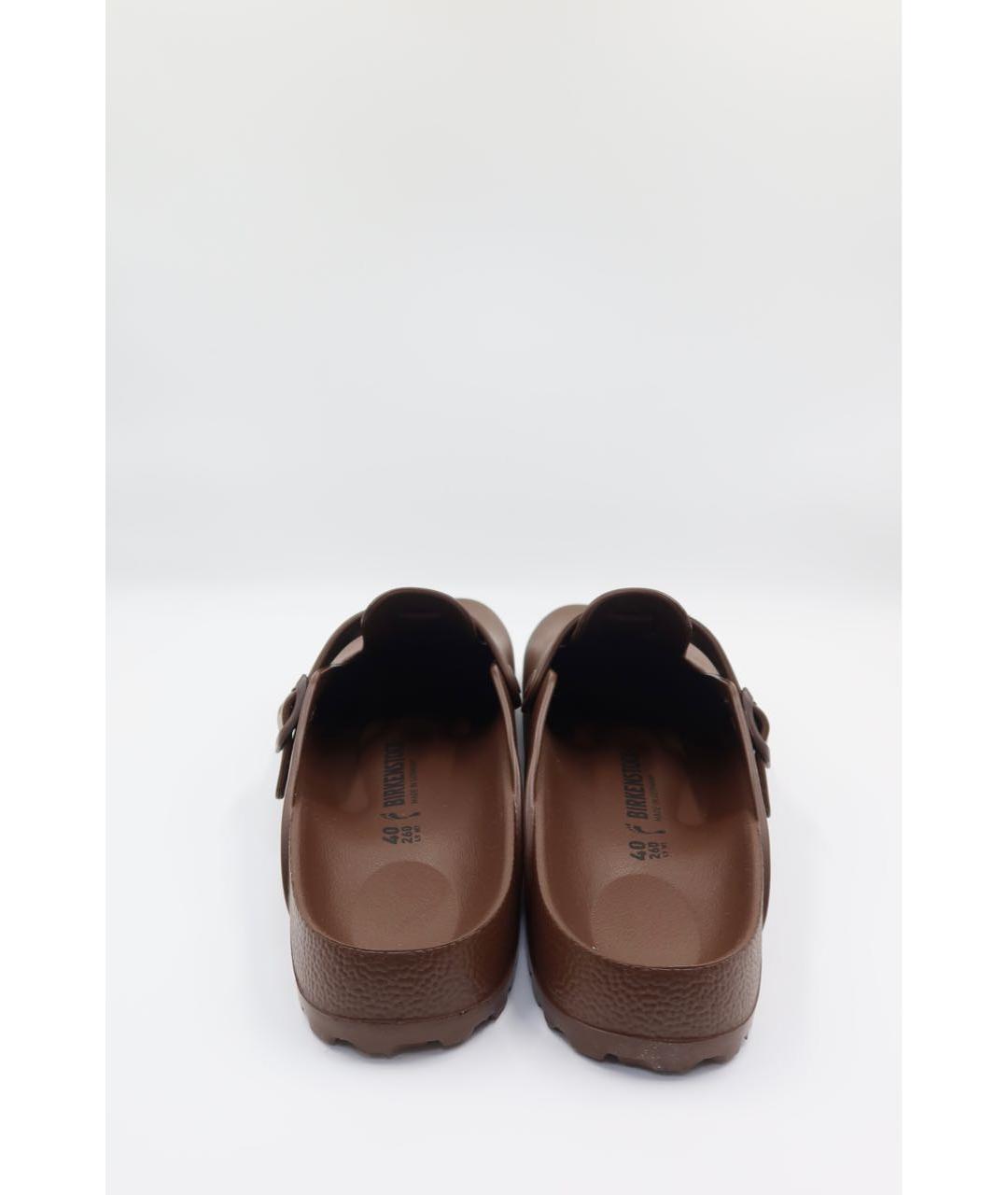 BIRKENSTOCK Коричневые резиновые сандалии, фото 4