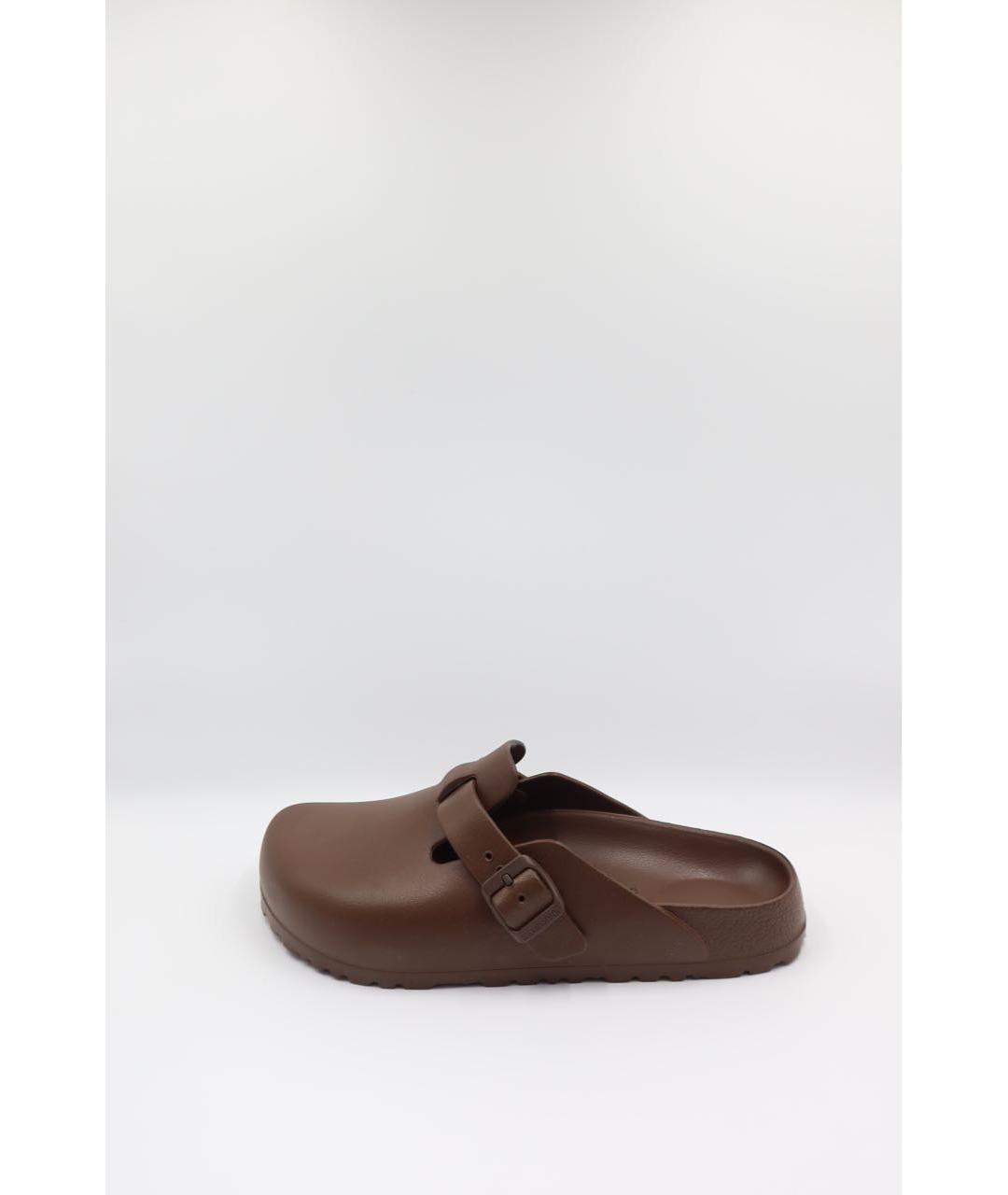 BIRKENSTOCK Коричневые резиновые сандалии, фото 6