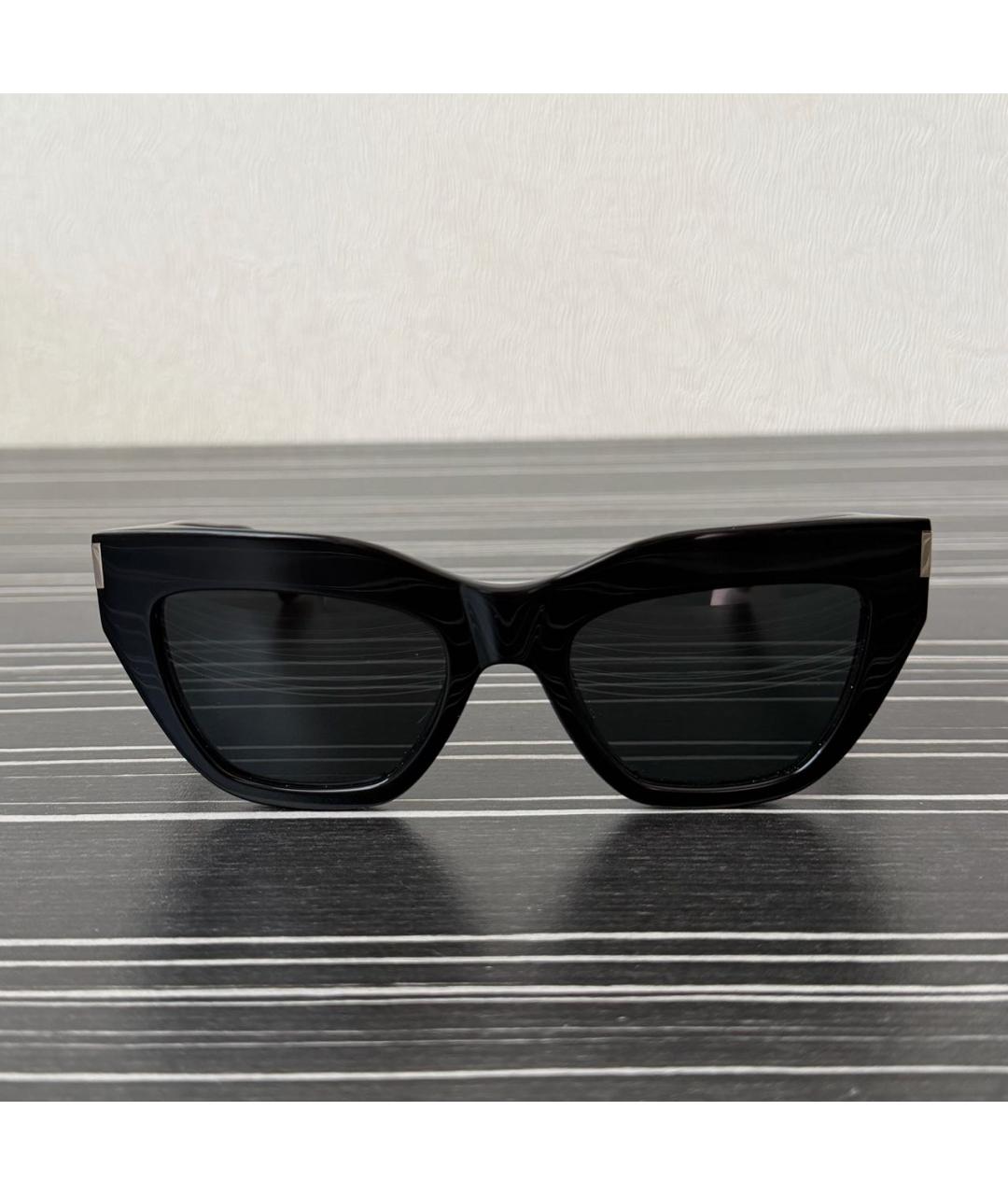 SAINT LAURENT Черные пластиковые солнцезащитные очки, фото 6