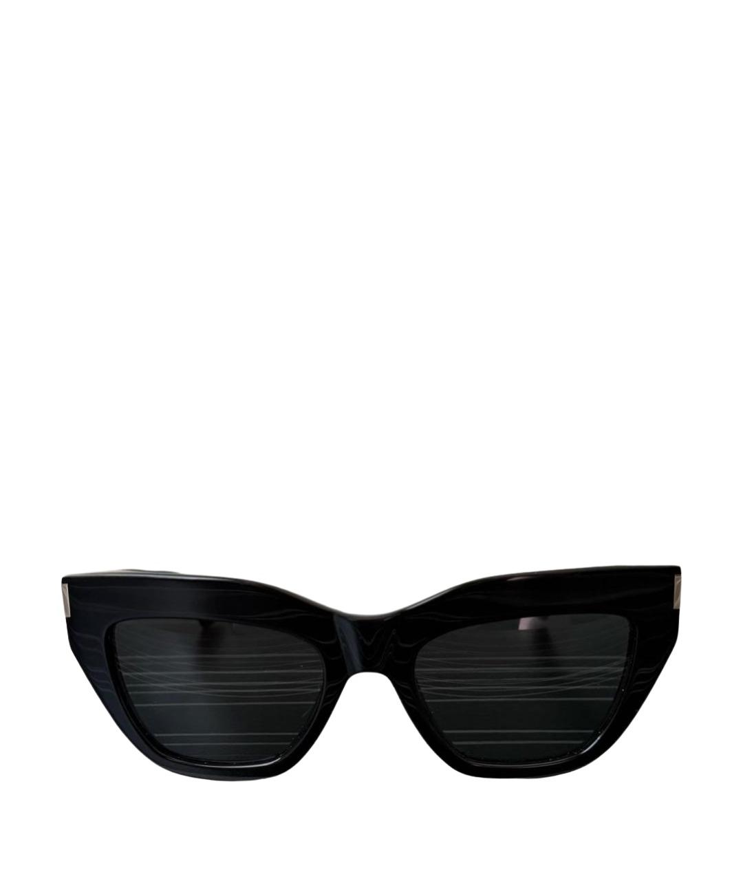 SAINT LAURENT Черные пластиковые солнцезащитные очки, фото 1