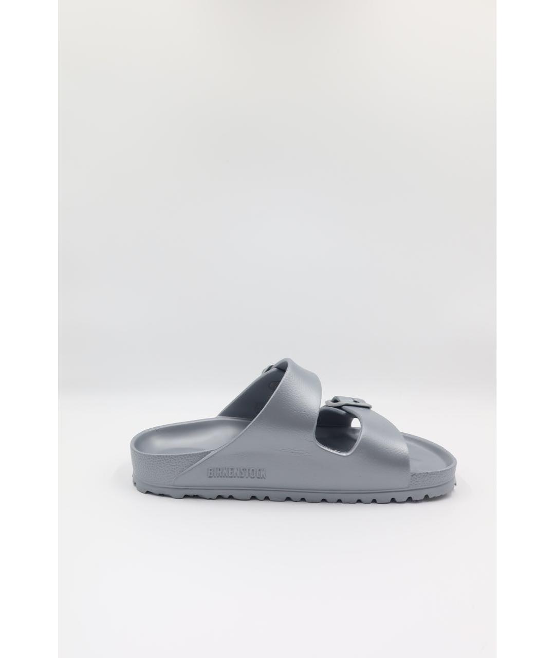 BIRKENSTOCK Серебряные резиновые сандалии, фото 3