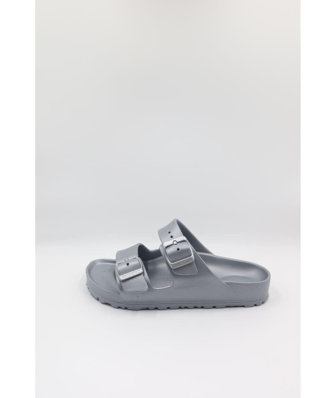 BIRKENSTOCK Серебряные резиновые сандалии, фото 6