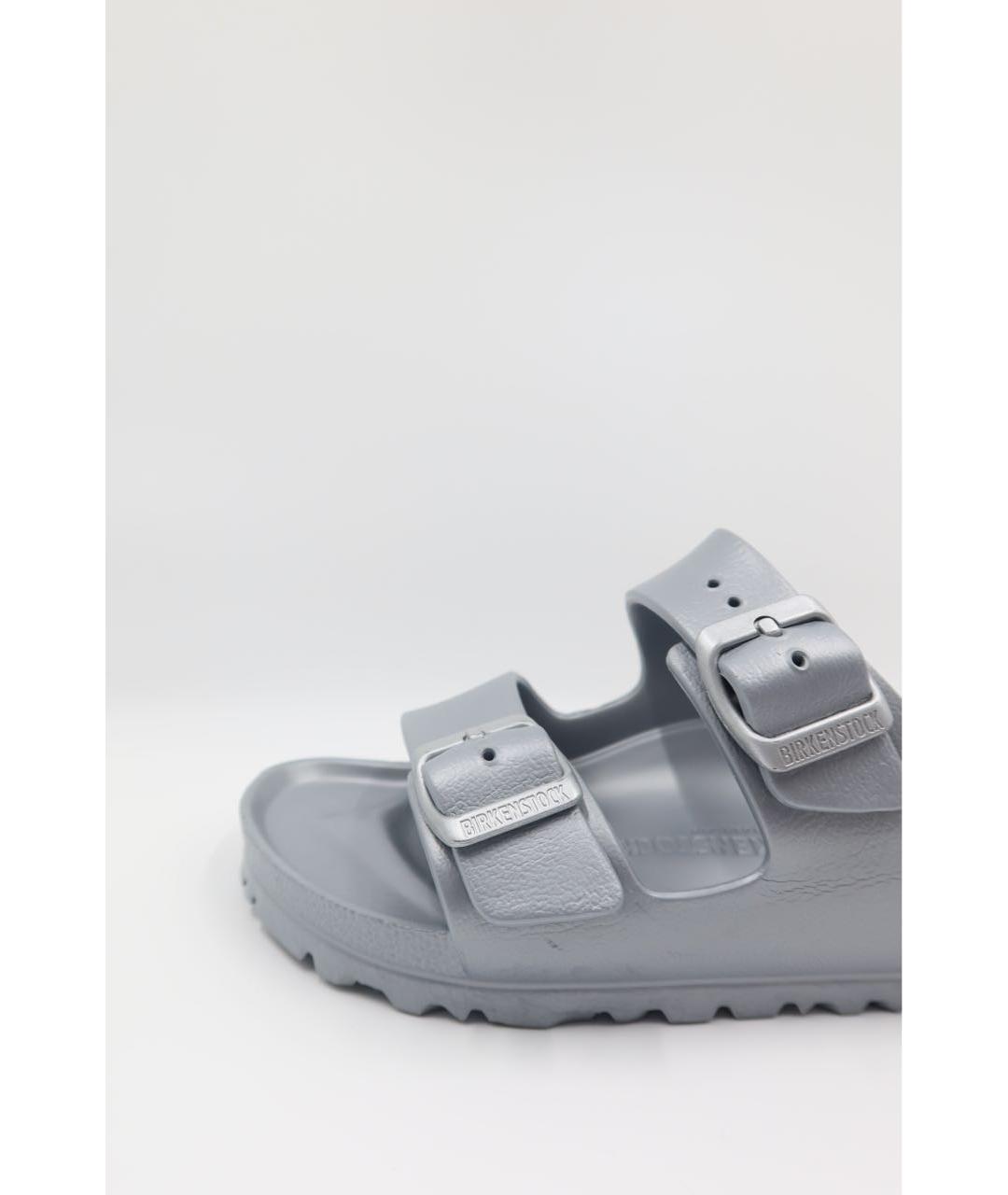 BIRKENSTOCK Серебряные резиновые сандалии, фото 2