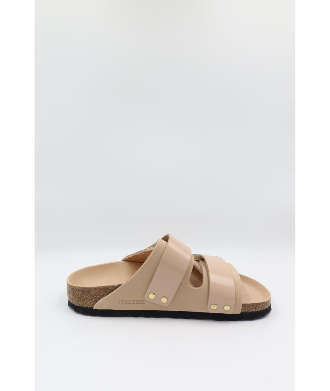 BIRKENSTOCK Розовые сандалии из лакированной кожи, фото 3