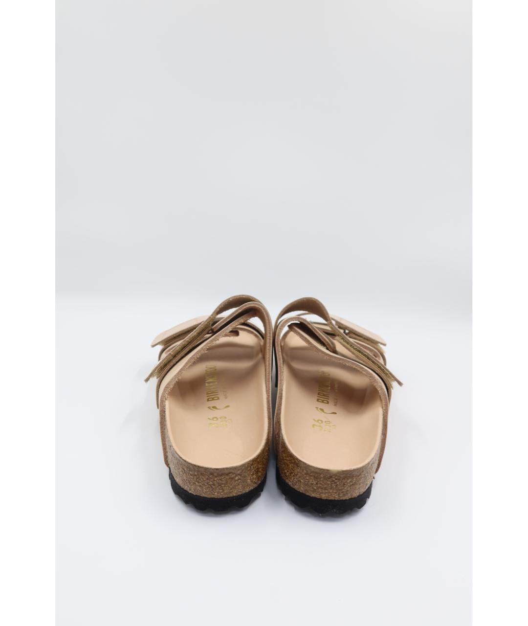 BIRKENSTOCK Розовые сандалии из лакированной кожи, фото 4