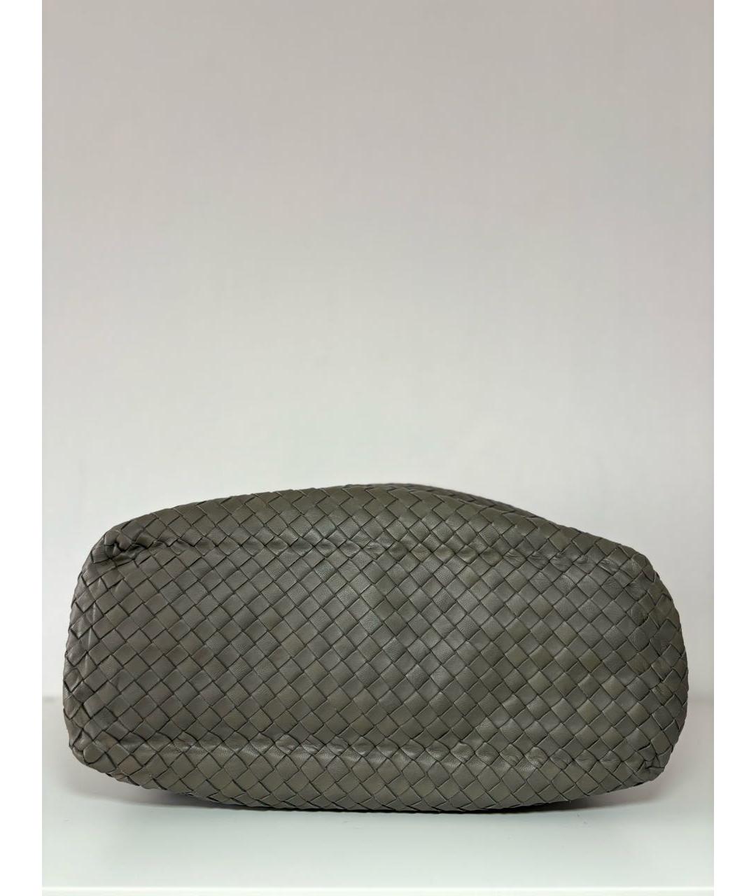 BOTTEGA VENETA Серая кожаная сумка тоут, фото 6