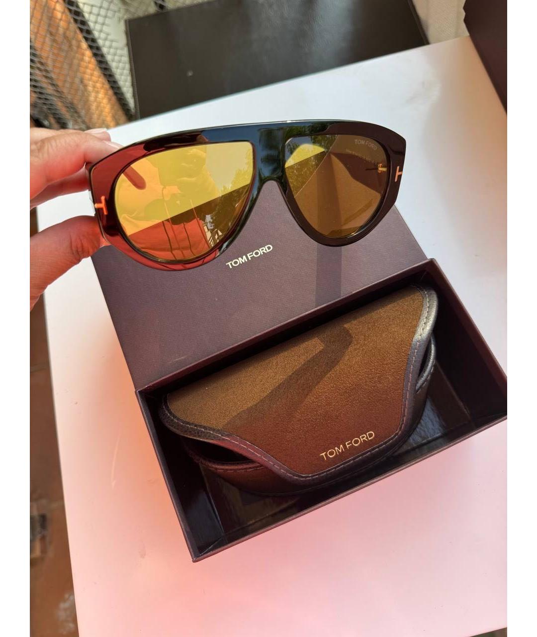 TOM FORD Желтые пластиковые солнцезащитные очки, фото 4