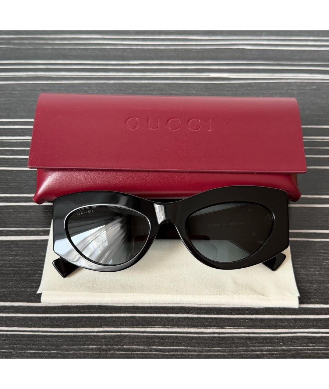 GUCCI Черные пластиковые солнцезащитные очки, фото 4