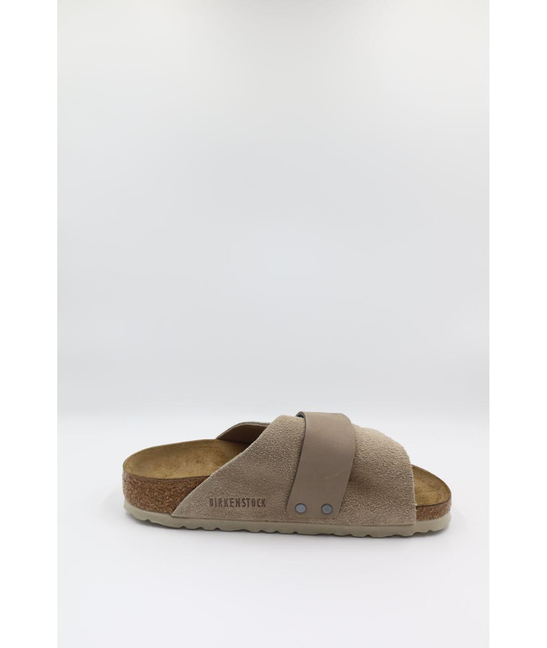 BIRKENSTOCK Бежевые замшевые сандалии, фото 3