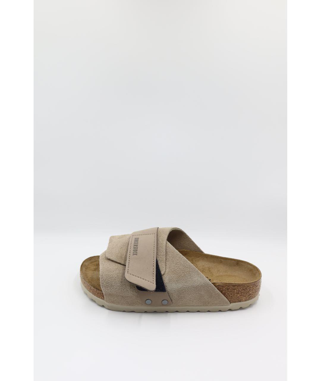 BIRKENSTOCK Бежевые замшевые сандалии, фото 6