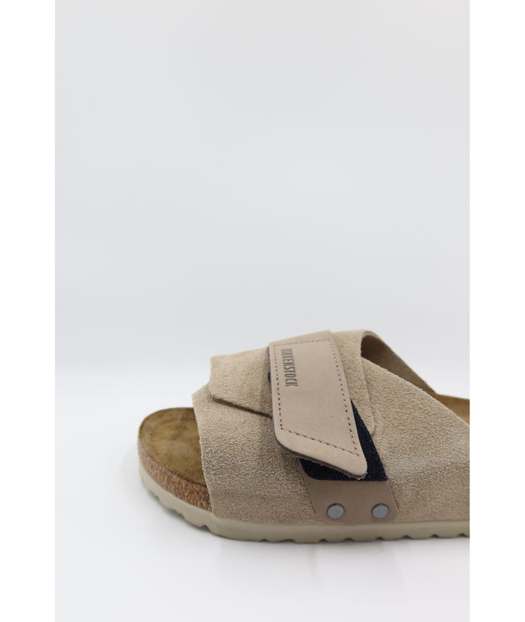 BIRKENSTOCK Бежевые замшевые сандалии, фото 2