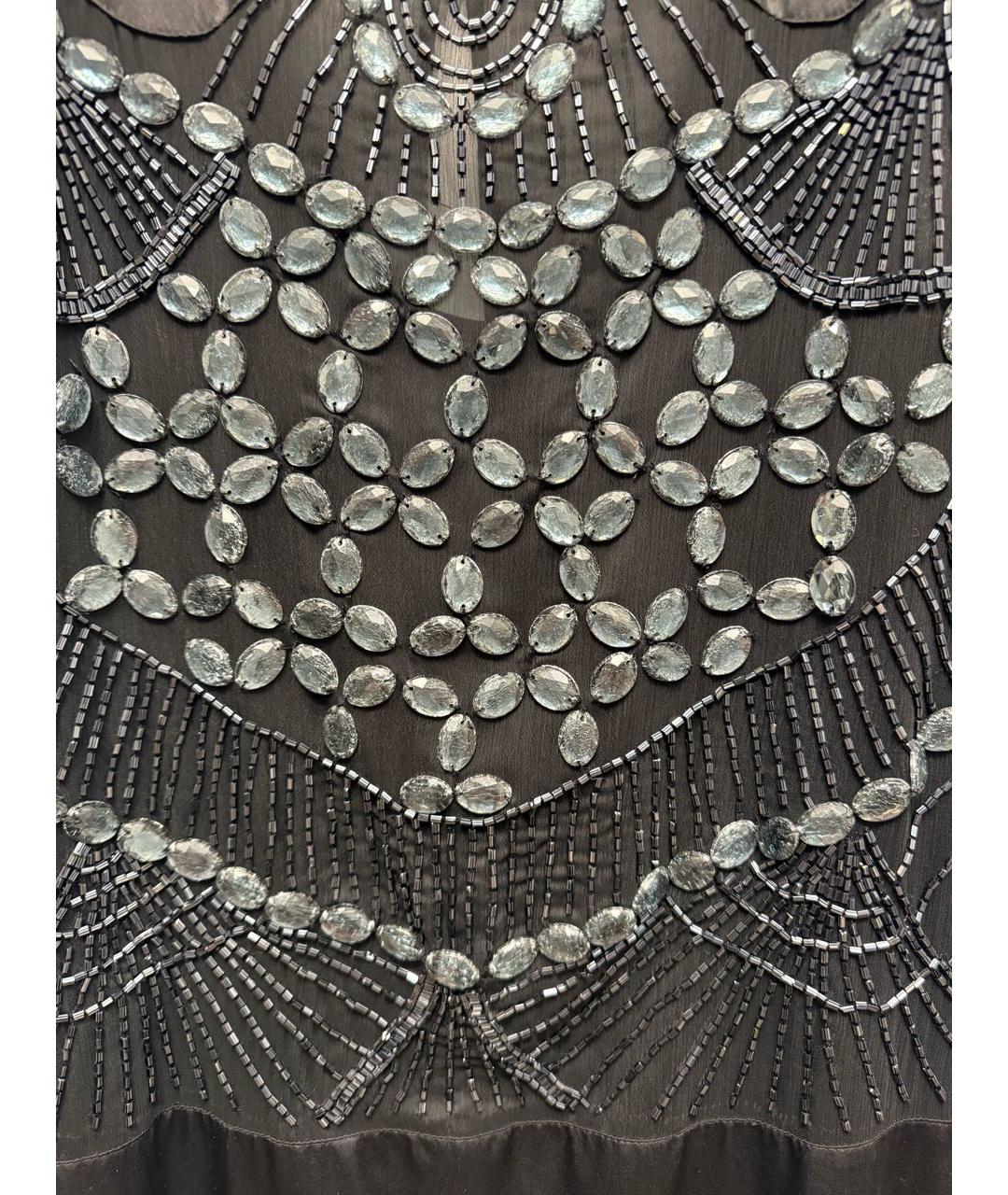 RED VALENTINO Темно-синее шифоновое коктейльное платье, фото 4