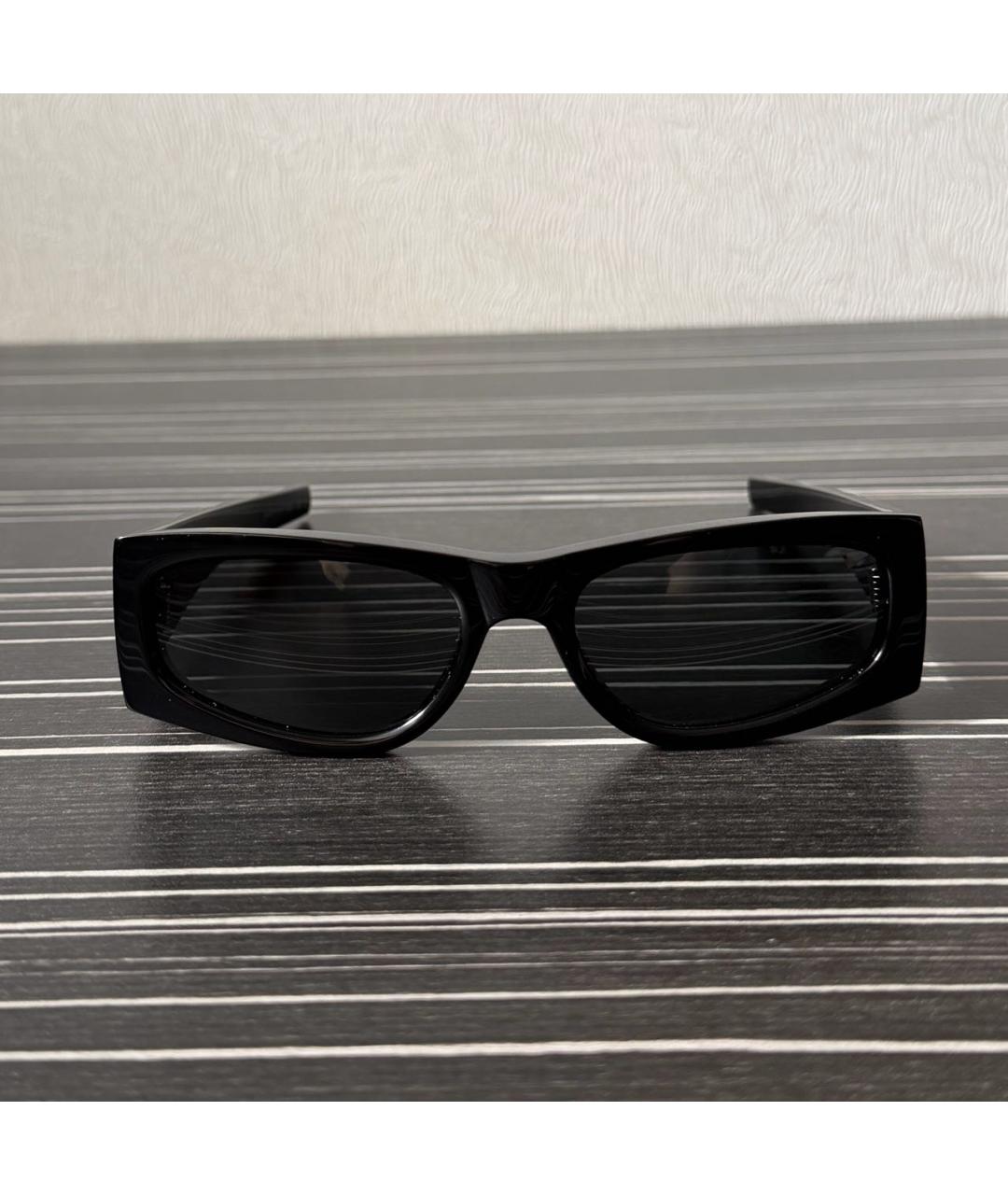SAINT LAURENT Черные пластиковые солнцезащитные очки, фото 5