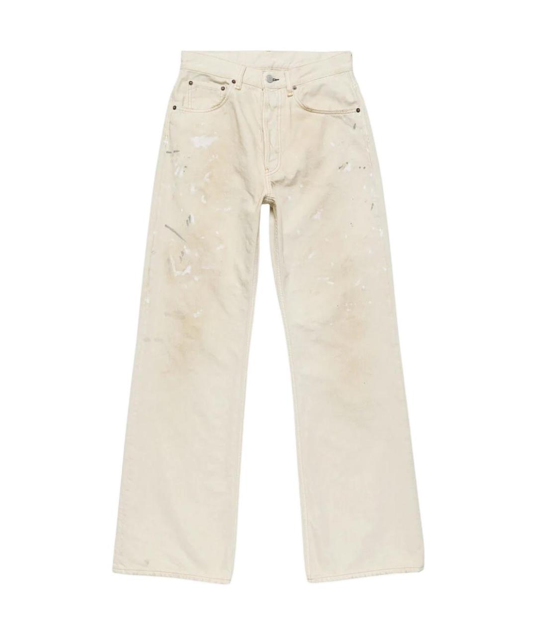 ACNE STUDIOS Белые прямые джинсы, фото 1